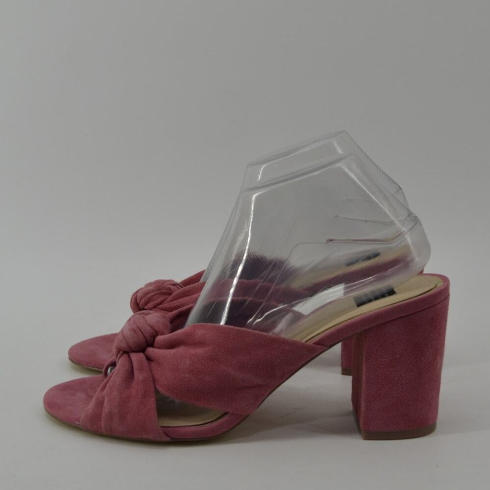 White House Black Market Womens 10 Callie Pink Knot Bloch Heel